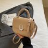 Fashion Niche Simple Temperament PU Portable Small Square Bag Women's Commute Advanced Sense Versatile Messenger Bag