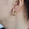 European and American High-End Copper Plated Square Pig Nose Earrings - Fashionable Light Luxury Jewelry for Women