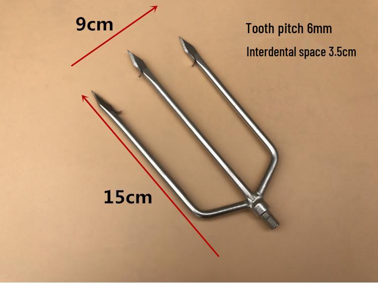 Stainless Steel Multi-functional Barbed Fish Spear Head - Handmade Flat Fork Lantern Design