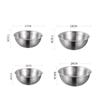 1/4 Stück 17/19/22/24 cm Edelstahl Salatschüssel Multifunktionale Kochschüssel Nudelschüssel Runde Silberschüssel Lebensmittelbehälter