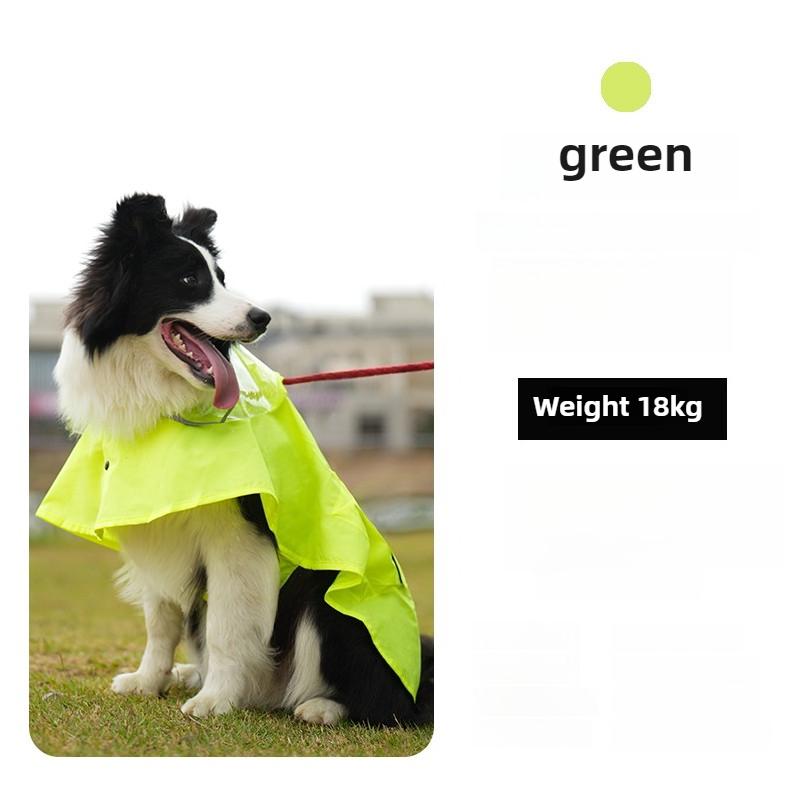 

Professional Pet Raincoat U-shaped Quick Wear Poncho Breathable Medium Small Dogs Waterproof Raincoats Dog Costume Pet Products S зелений