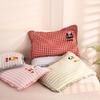 New Lace-Style Pure Cotton Embroidered Pillow for Children & Students - Neck Protection Buckwheat Core
