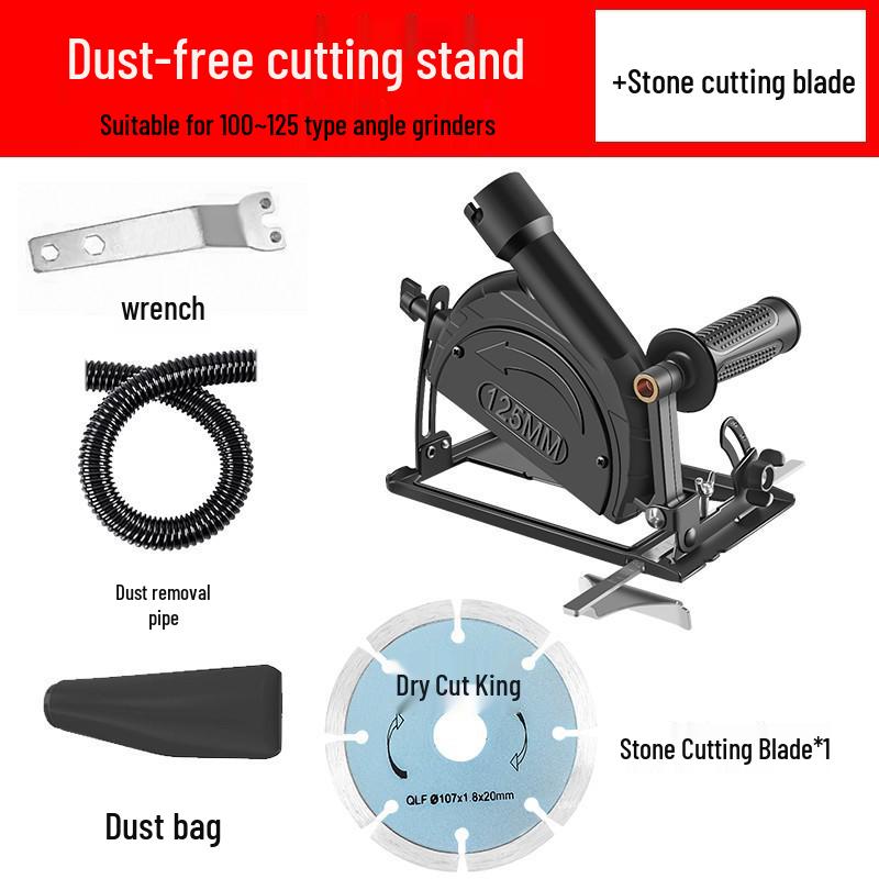 Universal Angle Grinder Stand: Adjustable Cutting Base with Polishing and Sawing Capabilities, Includes Protective Cover