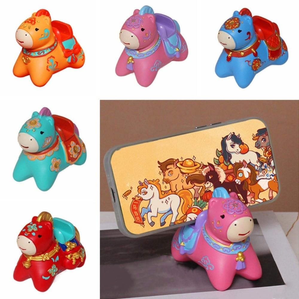 Festival Decorative Zodiac Horse Phone Stand Ornament 2026 Horse Year Figurines  New Year Gift