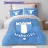 Malmö FF Muster Bettwäsche, Steppbett Set Bettbezug Kissenbezug Zuhause Geburtstagsgeschenk (1 Bettbezug + 2 Kissenbezüge, ohne Füllung)