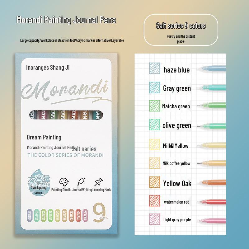 Студенческий Специальный Набор Многоцветных Водных Ручек для Bullet Journal - Креативный Набор с Высоким Внешним Видом 0.6mm