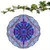 Bohemian Style 10 Inch Metal Wind Spinner Vibrant Mandala Design Garden Decor for Patio Lawn Balcony All Season Outdoor