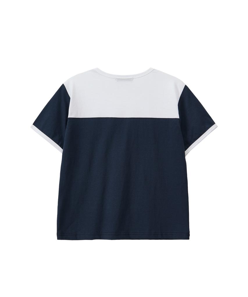 PANDORAFIT Two-Tone Logo T-Shirts (Navy)