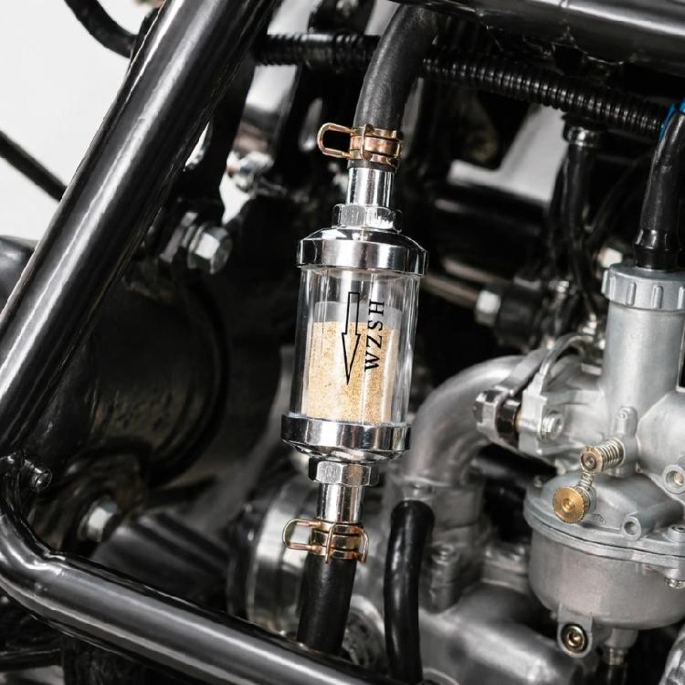 Inline Gas Line Filter and Hose Kit with Filtration Element for Recreational Vehicle Maintenance and Replacement Work