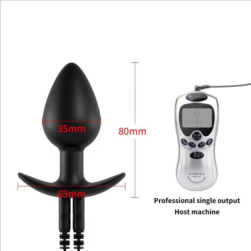 Electrical Shock Vibrator Women's Silicone Anal Plug Wireless Remote Men Prostate Massage Adult Supplies Anal Masturbate Sex Toy