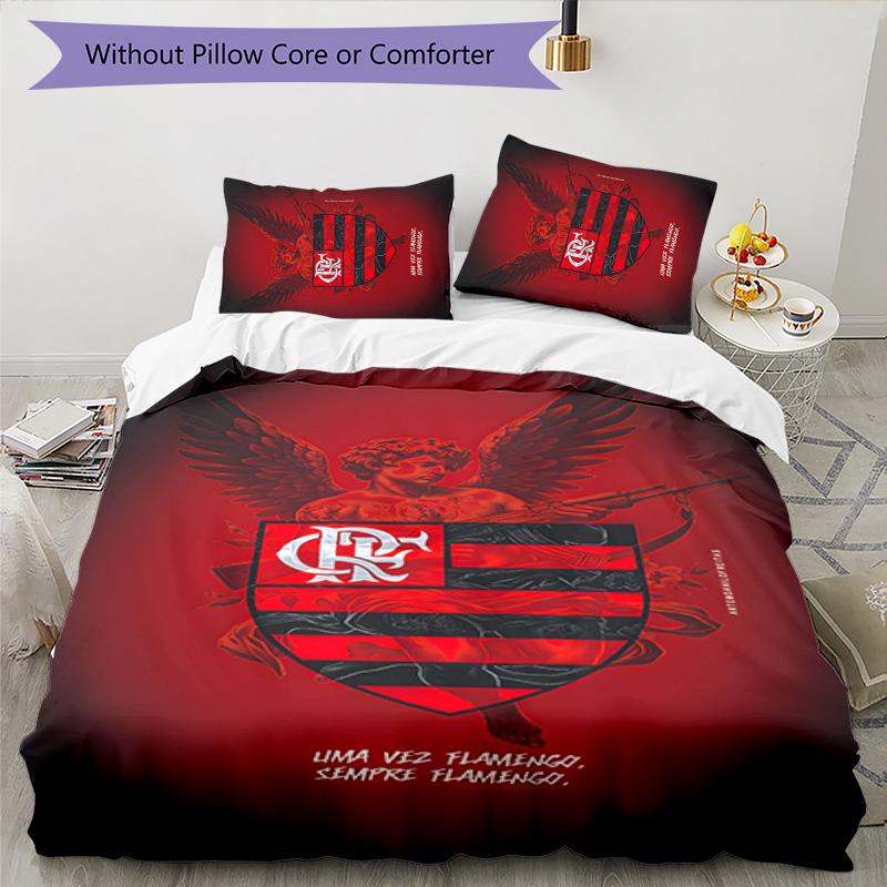 Flamengo 3-teiliges Bettwäsche-Set Bettbezug Verschluss Enthält 1 Bettbezug & 2 Kissenbezüge für Alle Jahreszeiten Schlafzimmer Zuhause Wohnheim Dekor