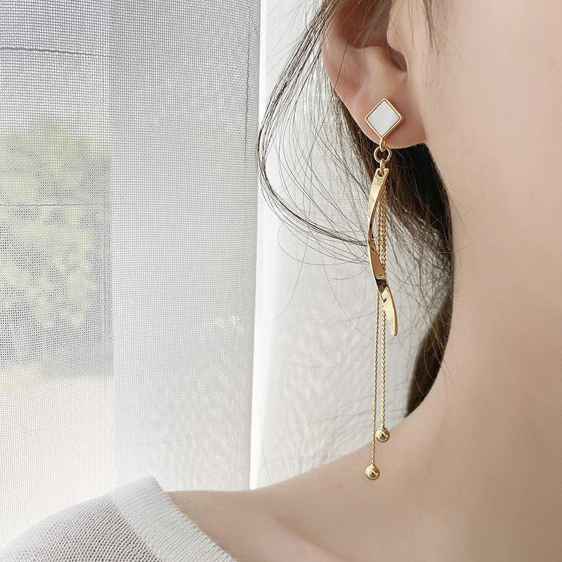Earrings Korean New Tide Long Tassel Earrings Female Temperament Earrings Personality Prevent Allergy Fashion Dangle Earrings