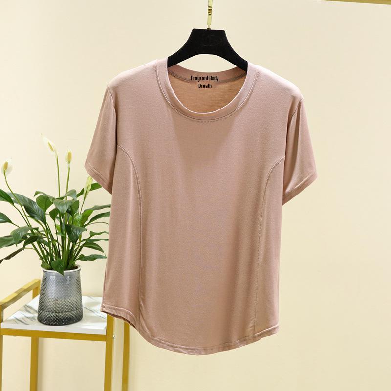 Women's Short Sleeve Modal T-Shirt - Fashionable, Versatile, Slimming Summer Blouse