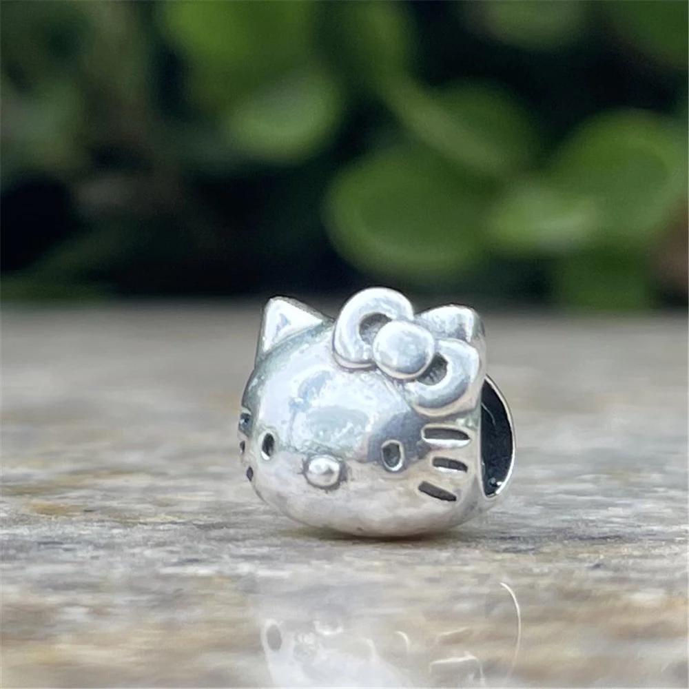 Newcoppering Süße Cartoon-Serie Vinnie Hello Kitty DIY Perlen-Anhänger passend für Original-Anhänger-Armband für Dame Mädchen