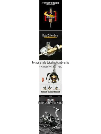 Úhlový naviják s dlouhým náhozem, celokovová cívka, tyč cívky, model 9000-12000