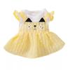 Dog Dress Spring Summer Three-dimensional Cat Plaid Skirt Teddy Bee Bear Small and Medium Dog Cat Pet Clothing