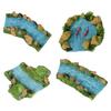 Miniature River Display Piece with Water Texture, Green Shores, and Stone Features for Garden Setups and Desk Arrangements