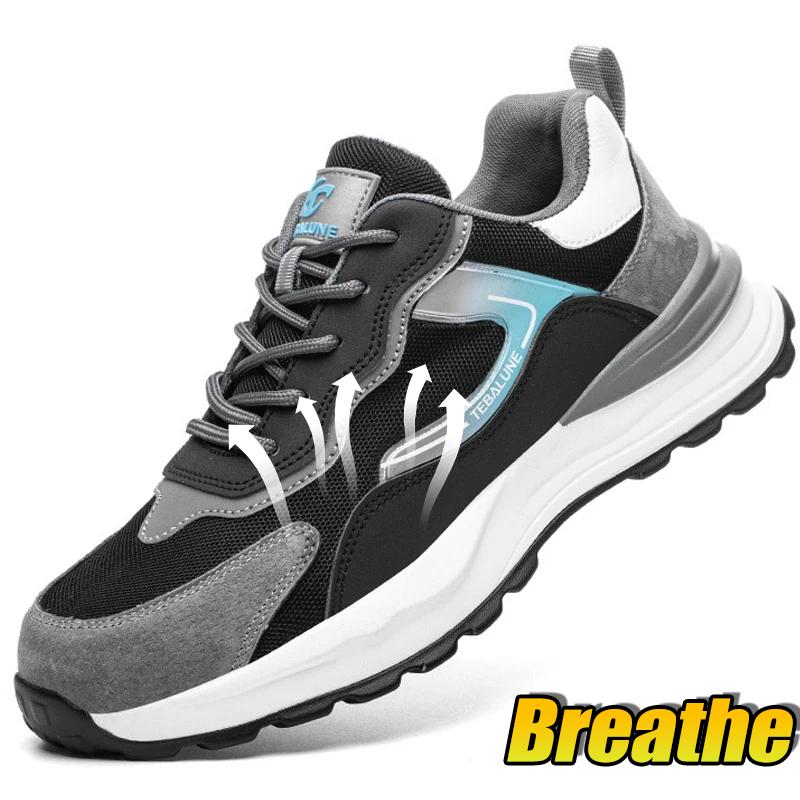 

Men s Safety Shoes Labor Protection Shoes Odor Prevention Anti Smashing Puncture Women Men s Safety Tennis with Steel Toe Cap 46