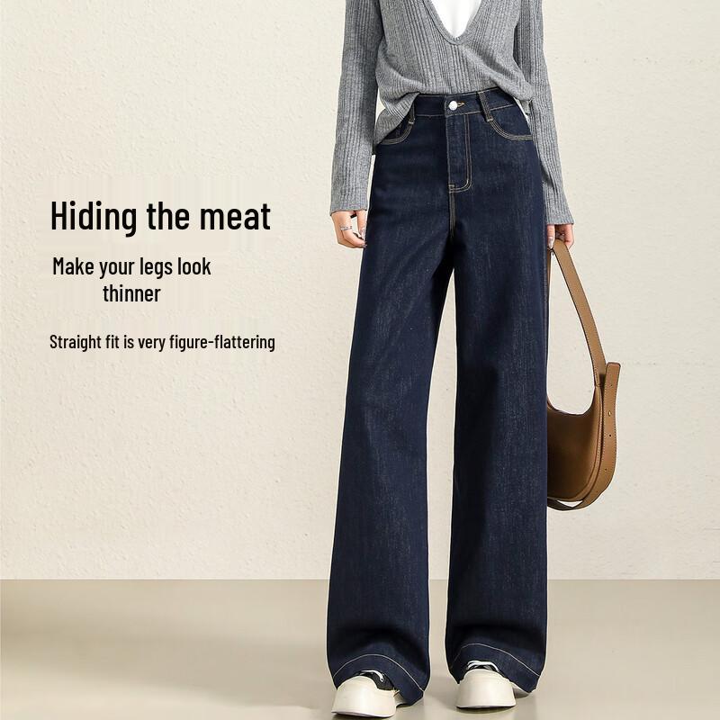 

HSTYLE Women s High-Waist Loose Straight Wide Leg Jeans XL