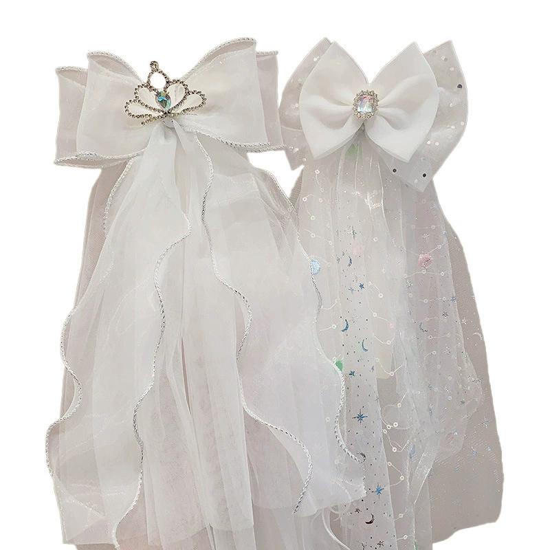 Children's Crown Bow Headcloth, Girl's Super Fairy Luminous Hair Clip, Little Girl Princess Hair Clip, Baby Birthday Headpiece