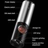 USB Rechargeable Electric Salt and Pepper Grinder Set - White Light, One Hand Operation, Adjustable Coarseness, Refillable