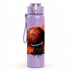 1PC Dripping Orange Basketball Graphic 750ml Color Plastic Water Bottle Leakproof Flip Straw Lid For Sports Office Home Use