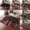 Classic Thriller Black Horror Film Themed Carpet Rug for Living Room Decor Bedroom Floor Mat Balcony Lounge Nonslip Rug Doormat