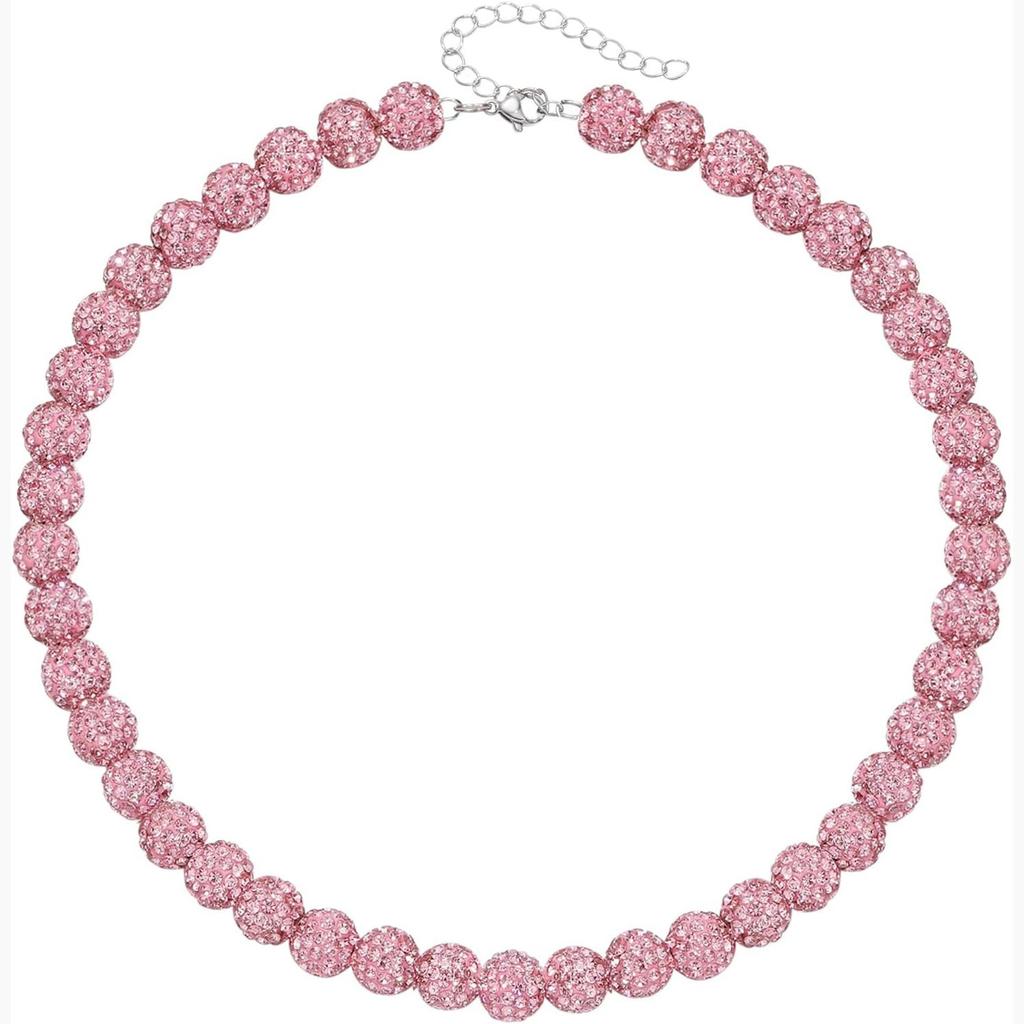 Men'S Colorful Diamond Ball Necklace Hip Hop Athletic Ball Fashion Athlete Star Jewelry