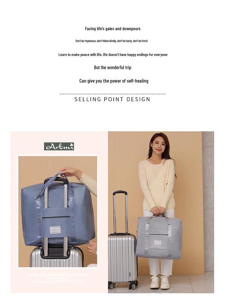 Foldable Travel Duffel: Large Capacity Crossbody Bag for Business Trips