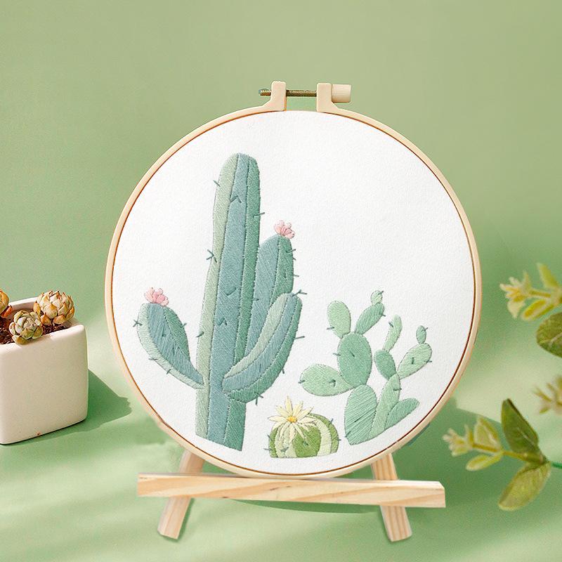 Beginner DIY Embroidery Kit: Su & Xiang Patterns Cross Stitch with French Techniques