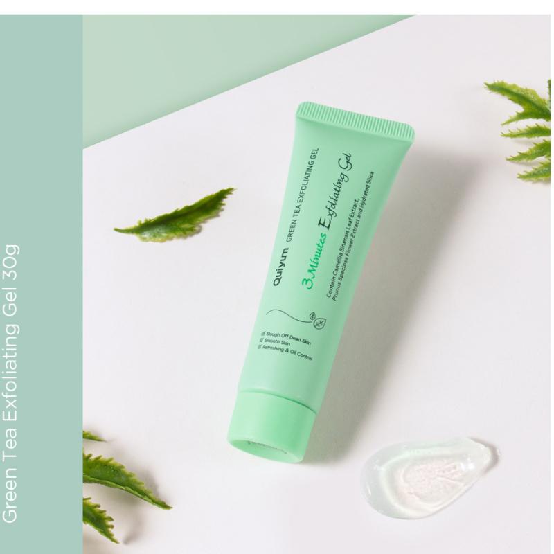 Gel exfoliant au thé vert Gel exfoliant pour la peau nettoyant en profondeur Gel doux sans danger
