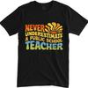 Relaxed Fit Teenagers O Neck Tshirt Casual Never Underestimate A Public School Teacher Minimalist Unisex Tshirt Quick Dry Shirt