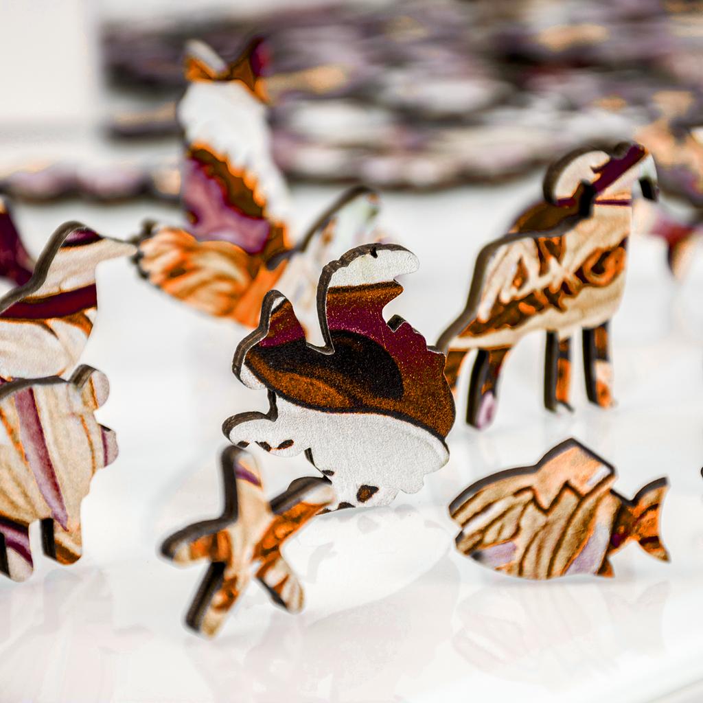 Wooden butterfly puzzle colorful a4 jigsaw puzzle 104 pieces father's day