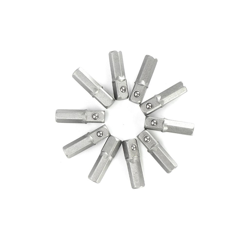 10pcs Socket Adapter Set 25mm 1/4" Hex To 1/4" Square Drive Quick Change