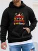Circus Warning Themed Carnival Lively Quirky Streetwear Print Casual Sporty Outdoor Unisex Hoodie Long Sleeve Sweatshirt Unisex Top Autumn Winter Appa