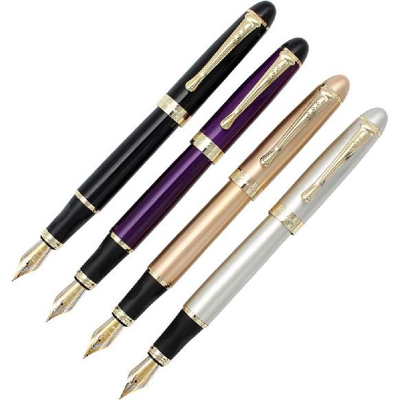 4 PCS Jinhao 450 Fountain Pen Set with Refillable Converters 4 colors - 1