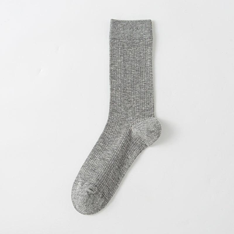 Women's Summer Thin Pure Color Mesh Breathable Sweat Absorbing Tube Stack Cotton Socks