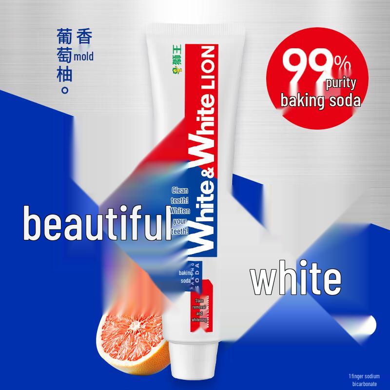 LION White&White Grapefruit Baking Soda Whitening Toothpaste