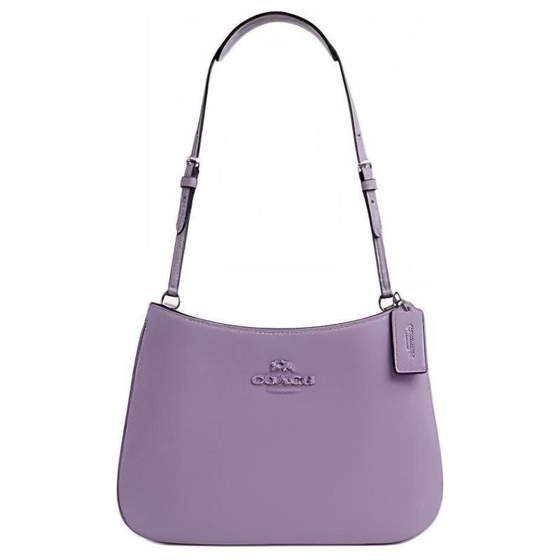 

COACH Penelope 26 Logo snap closure, smooth leather, hand-held shoulder bag, large, women s, silver with light purple срібний