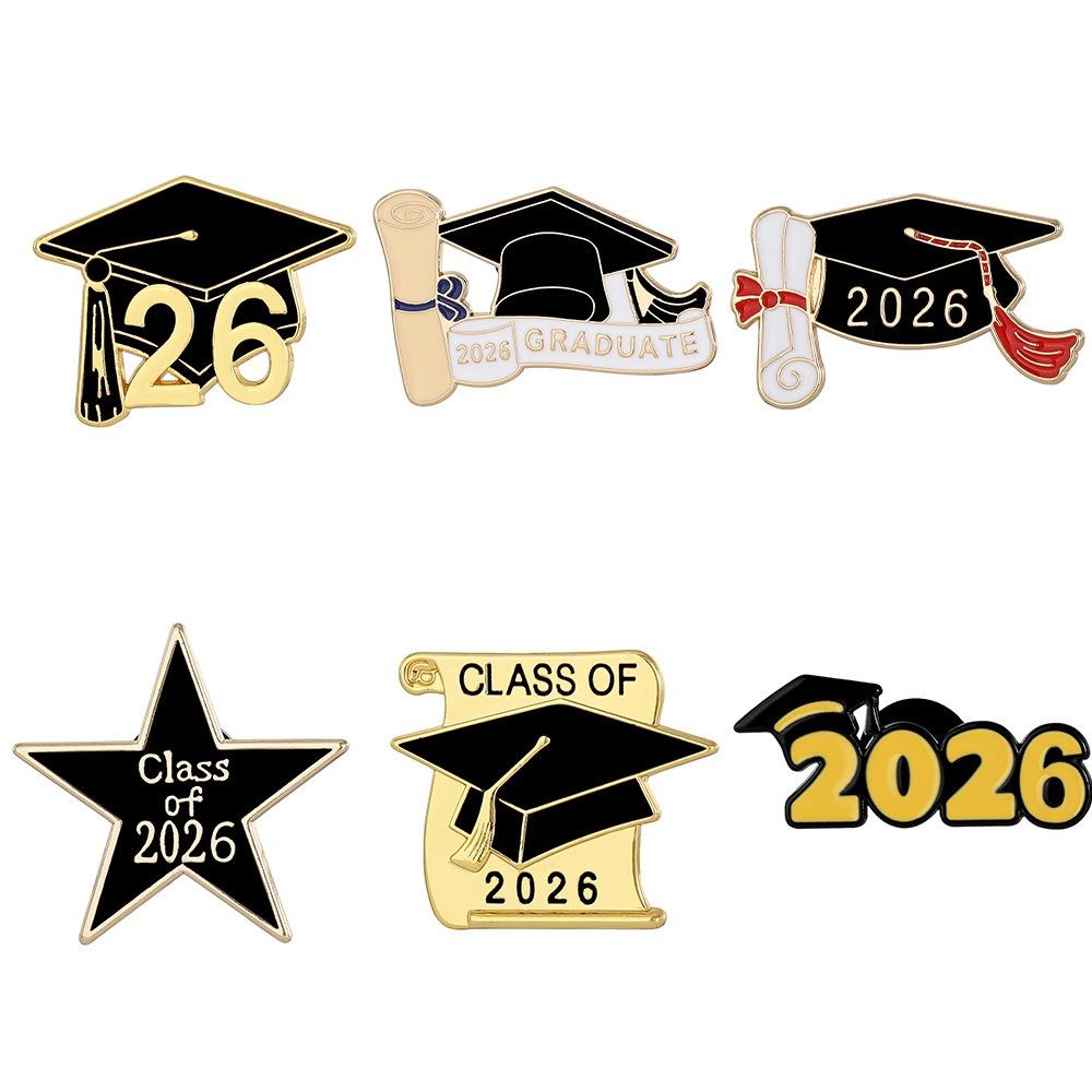Zinc Zinc Alloy Graduation Season Pins Class of 2026 Doctorial Hat Brooch Mortarboard Brooches  Student Gift