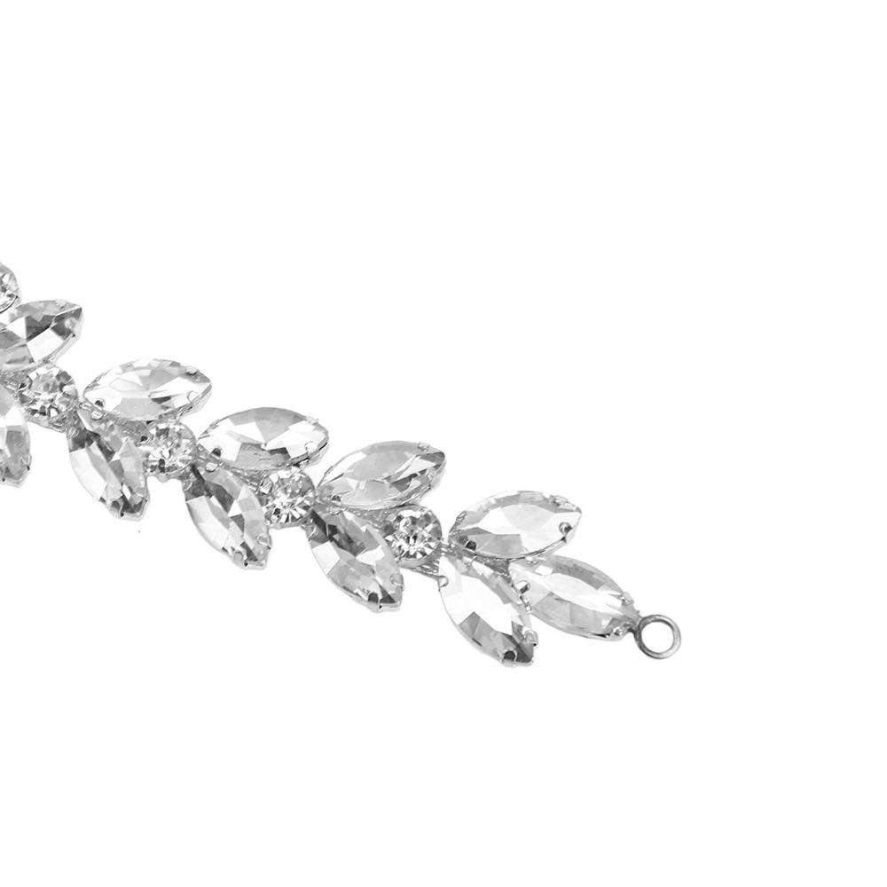 1pcs Glass DIY Craft Chains White Flower shape Trendy Rhinestone Chain For Women