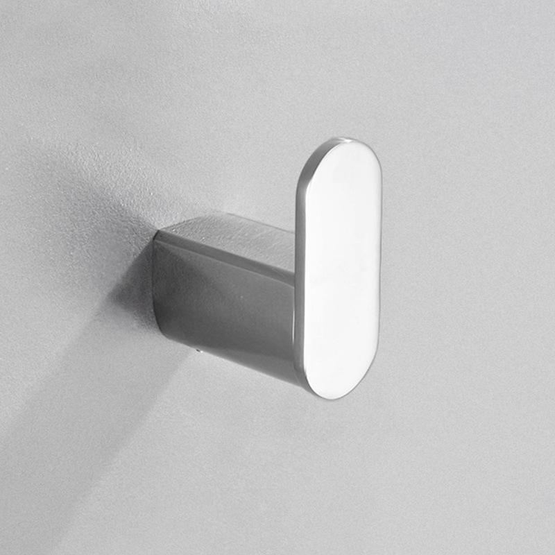 Black 304 Stainless Steel No-Drill Coat & Hat Hook for Bathroom or Entrance