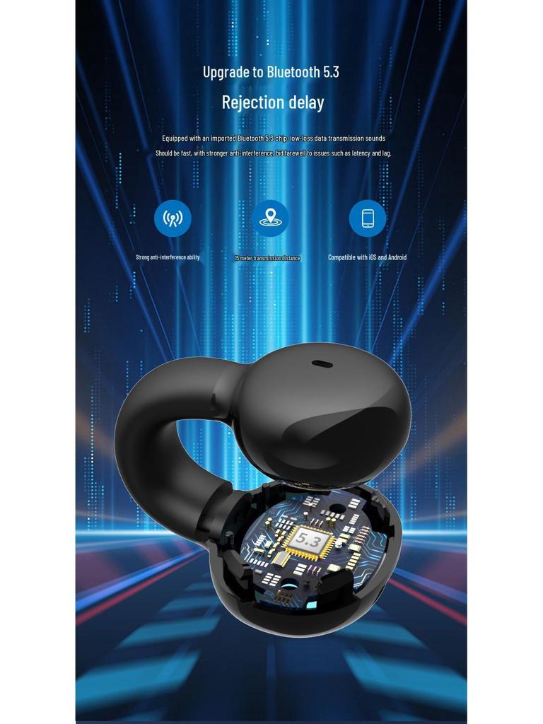 YX03 Bluetooth Over-Ear Wireless Earbuds: Comfortable Fit & High-Quality Sound for Sports & Calls