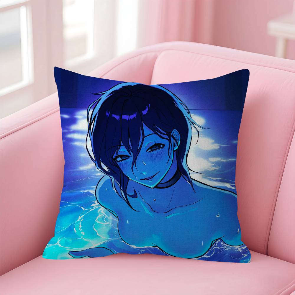 Anime CChainsaw Man The Movie Reze Arc Cushion Cover Inches Farmhouse Decor Home Throw Pillow Covers For Couch Decorations