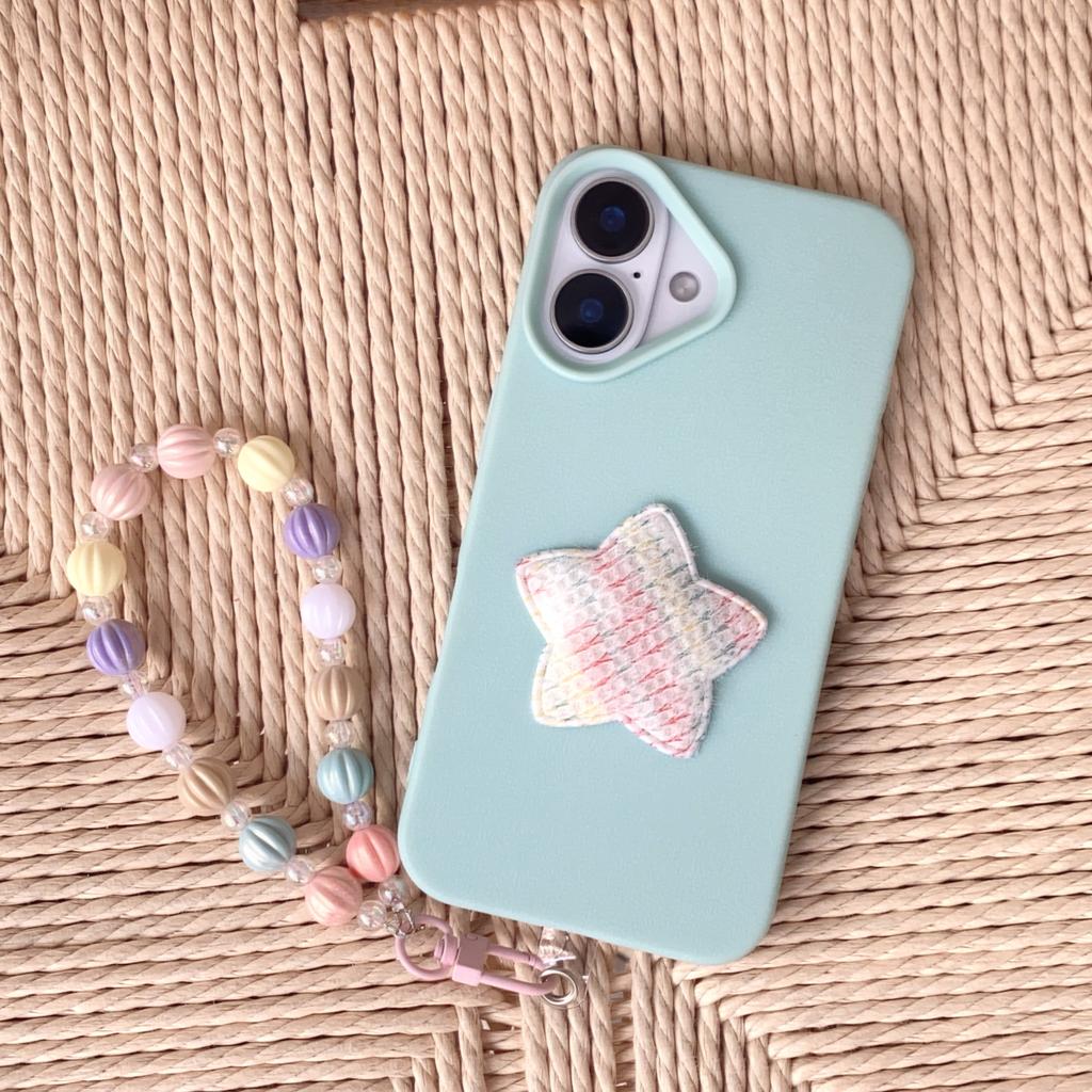 Blue Phone Protective Cover Case with Pearl Handstrap for iPhone 11/12/13/14/15/16 Pro/ Pro Max