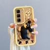 KEYSION Shockproof Case for Infinix Hot 50 4G 5G with Lanyard Soft Silicone Cute 3D Cartoon Doll Phone Cover for Infinix Hot 50 Pro 4G