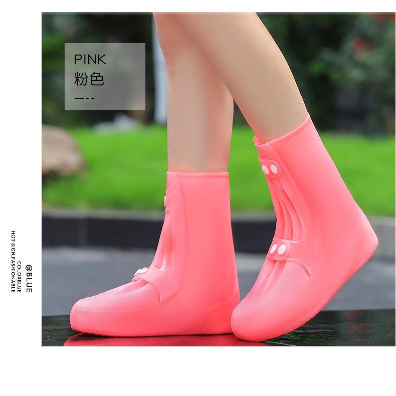 Rain shoe cover men's and women's waterproof and non-slip thickened wear-resistant adult outdoor waterproof protective shoe cover
