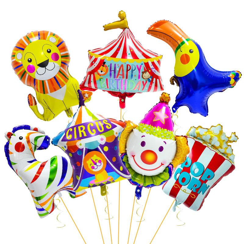 

Circus Themed Clown Digital Aluminum Film Balloon Sequin Balloon Set Birthday Party Decorations Circus Theme 7-piece set