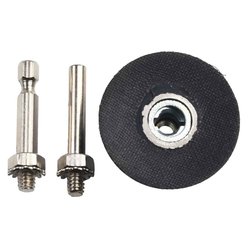 Rotary Disc Pad Holder Maintenance Metal Parts Repairing Round Shank Rubber 1 4 ' ' Hex Shank 2Inch 3Pcs set 45mm