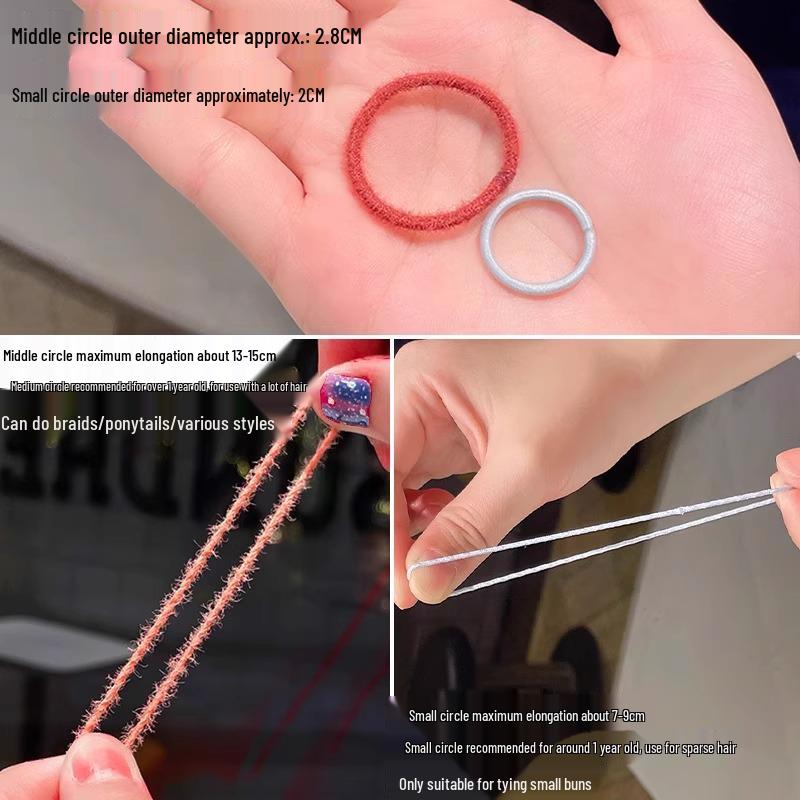 Children's Durable High Elasticity Hair Ties - Baby Rubber Bands for Hair Accessories